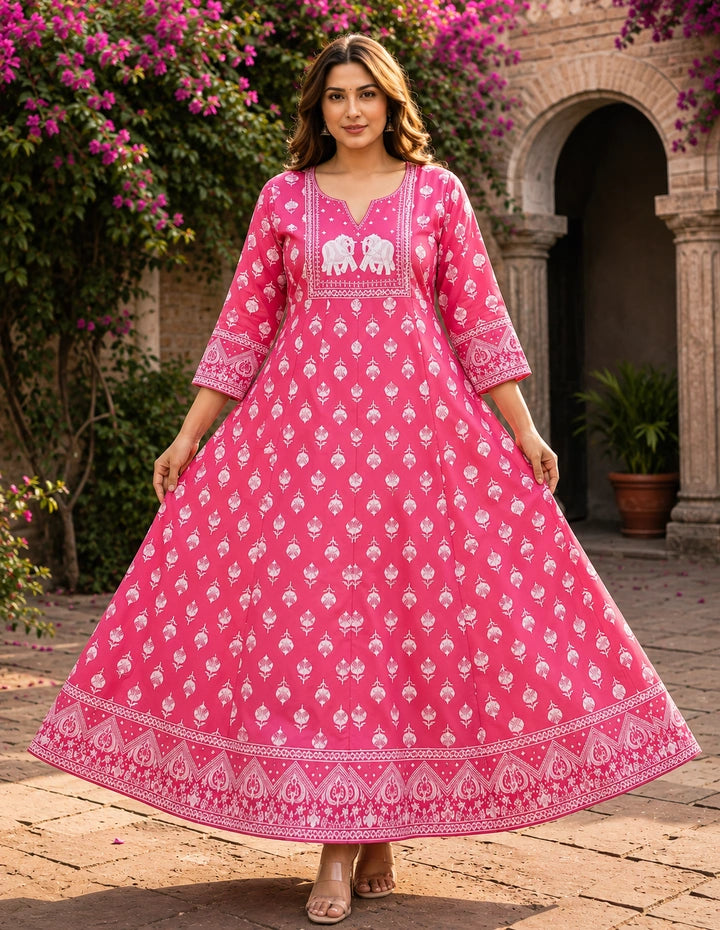 Plus Size Emporidary Anarkali