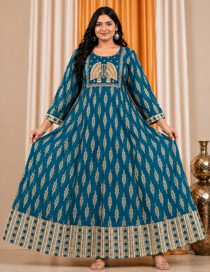Plus Size Emporidary Peocock Design