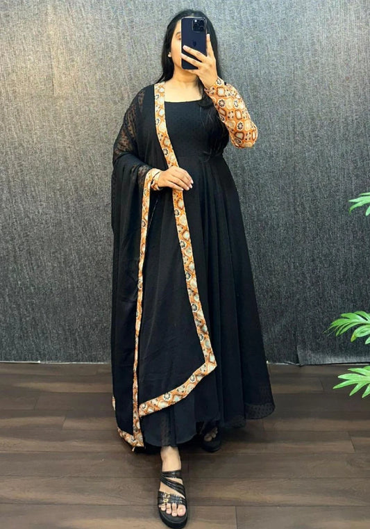 Plus Size Georgette Shall Model