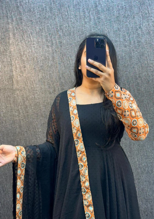 Plus Size Georgette Shall Model