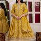Plus Size High Neck Umbrella Top With Dupatta