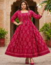 Plus Size Unique Cotton Anarkali