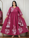 Plus Size Jaipur Mirror Umbrella With Dupatta