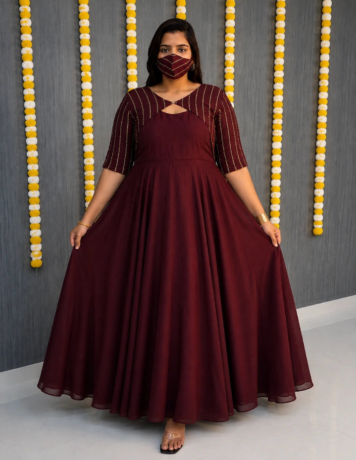 Plus Size 3 In One Model Vizhitra Silk