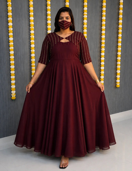 Plus Size 3 In One Model Vizhitra Silk