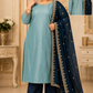 Plus Size  Thread Embroidery Sequence Work
