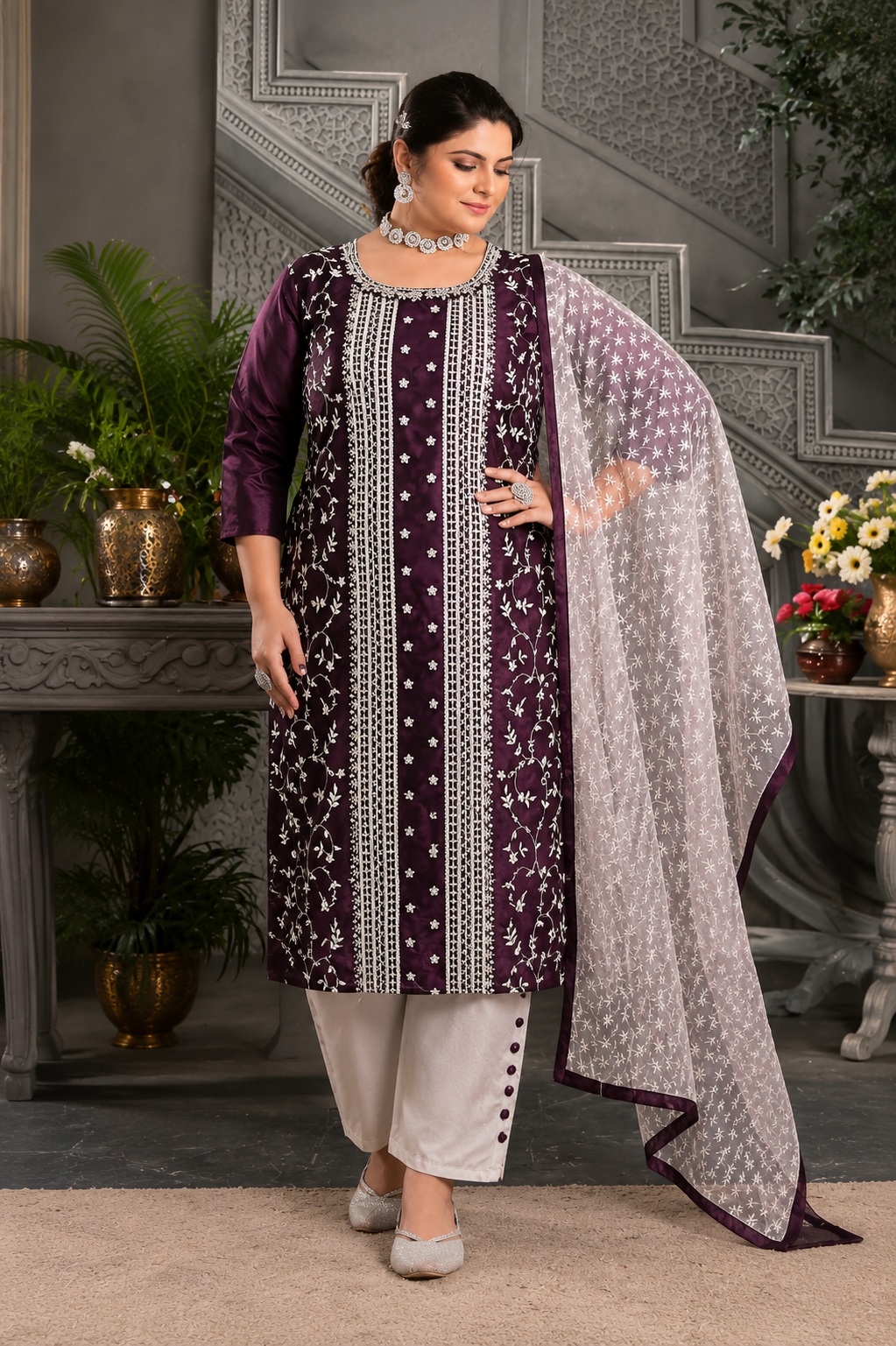 Plus Size Embroidery Work