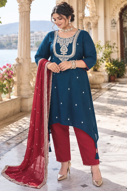 Plus Size Rangili Jewel Work 3pcs Set