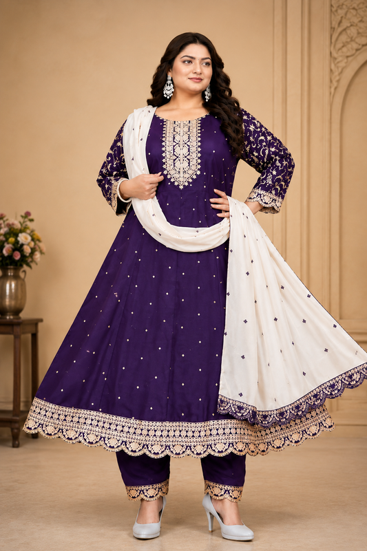 Plus Size Kali Model Vizhitra Silk