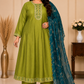 Plus Size Vizhitra Silk Dual Anarkali