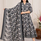 Plus Size High Neck Umbrella Top With Dupatta