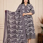 Plus Size High Neck Umbrella Top With Dupatta