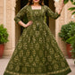 Plus Size Unique Cotton Anarkali