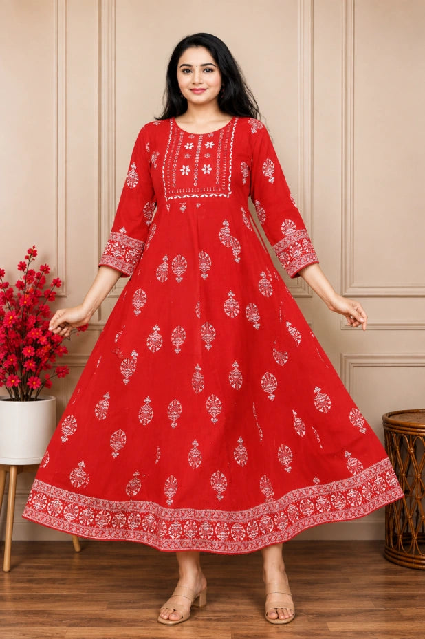 Anarkali Embroidery Design