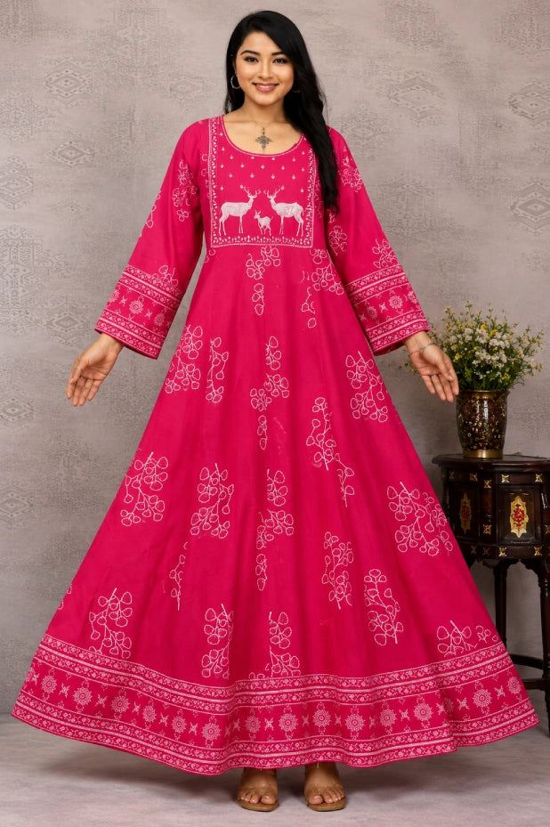 Anarkali Embroidery Design