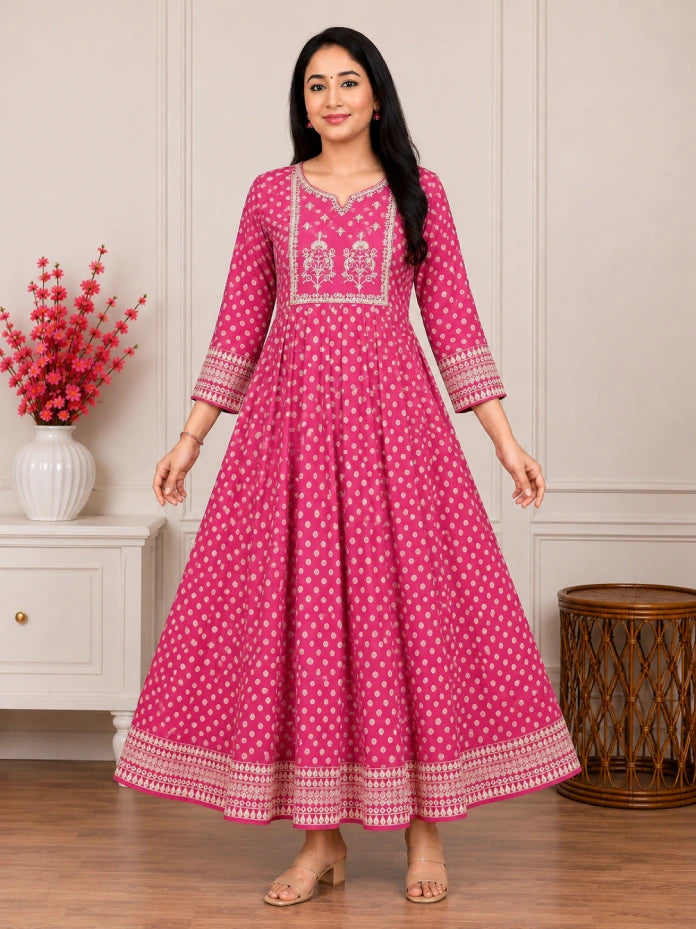 Anarkali Embroidery Design