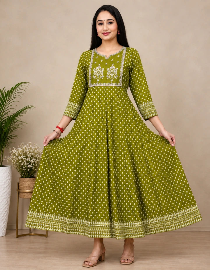 Anarkali Embroidery Design