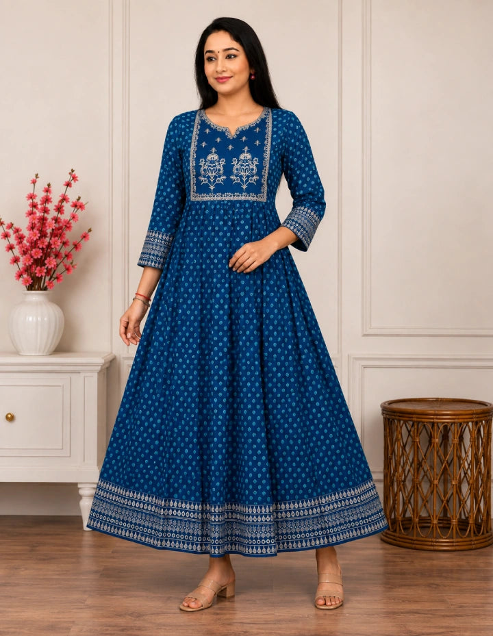 Anarkali Embroidery Design