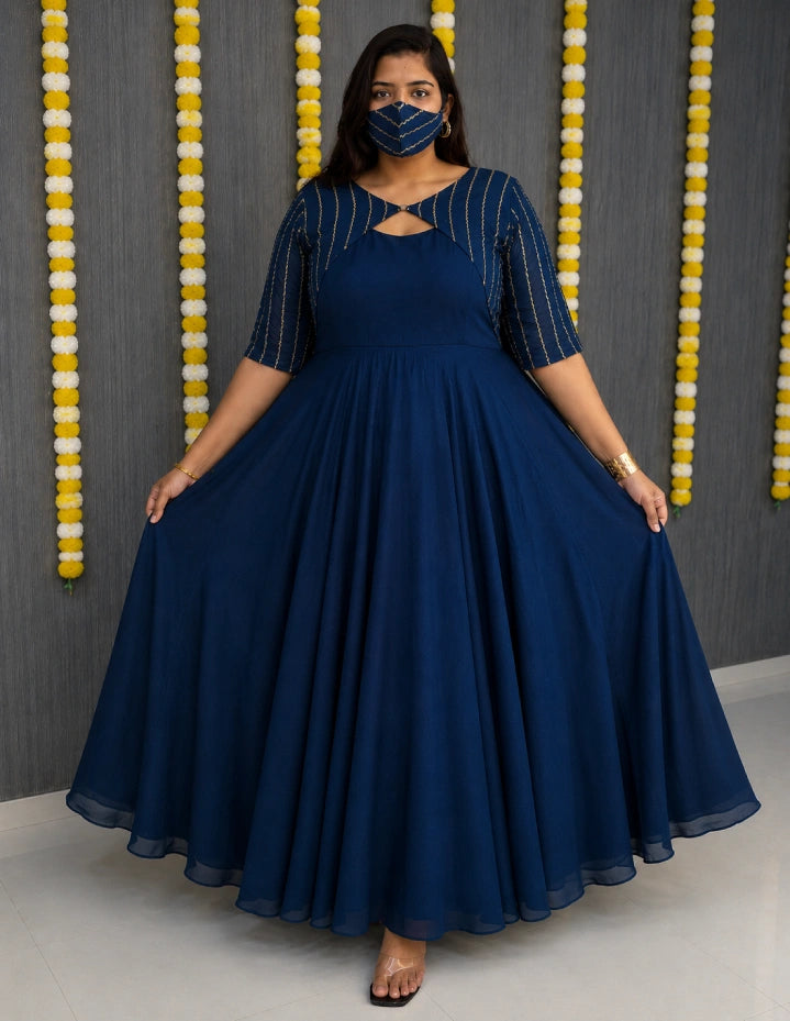 Plus Size 3 In One Model Vizhitra Silk