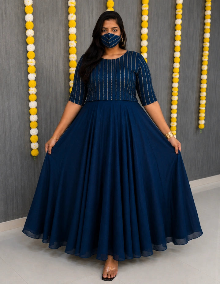Plus Size 3 In One Model Vizhitra Silk