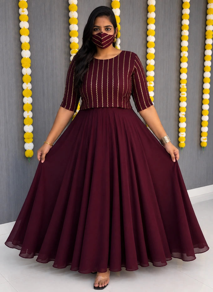 Plus Size 3 In One Model Vizhitra Silk