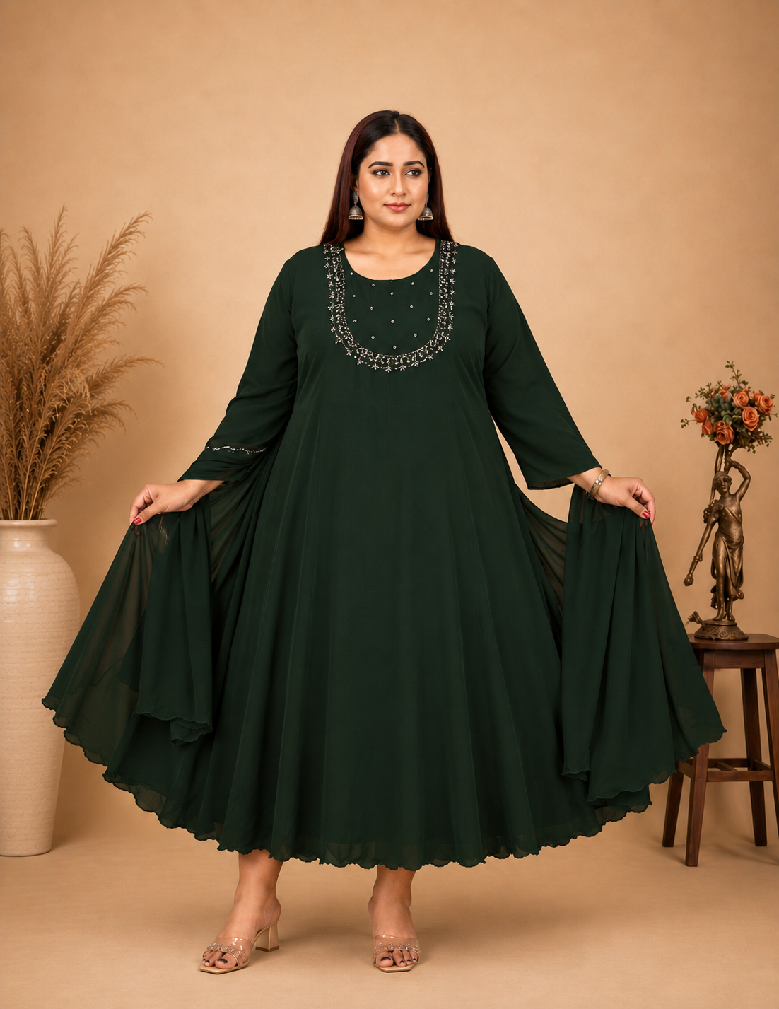 Plus Size Aari Work Umbrella