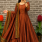 Plus Size Vizhitra Anarkali With Dupatta