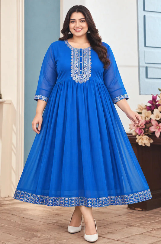 Plus Size Georgette Frock