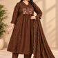 Plus Size Mulmul Cotton Thread Emporidary 3pcs Set