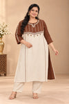 Plus Size Co Ord Set - Premium Shining Silk Cotton