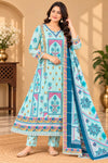 Cotton Anarkali With Dupatta 2pcs Set