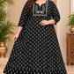 Plus Size Elegant Jaipur Umbrella Patch Work