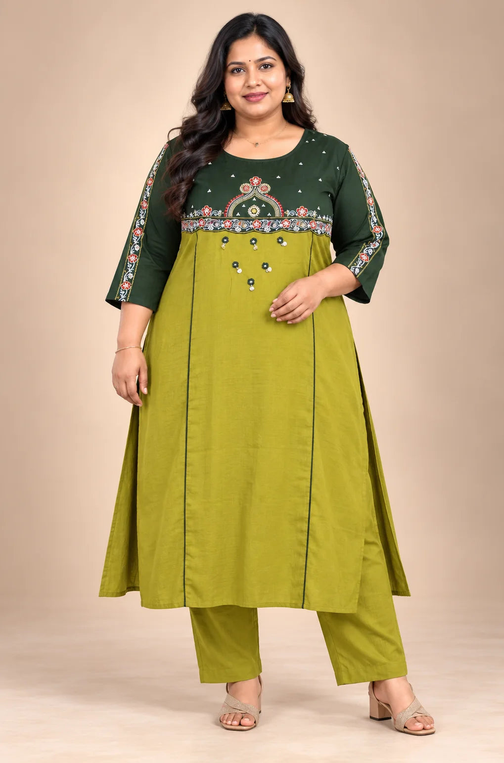 Plus Size Slubcottton Silk - Co-ord Sets