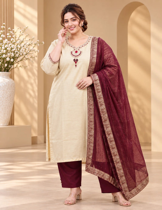 Plus Size Pure Shimmer 3pcs Set