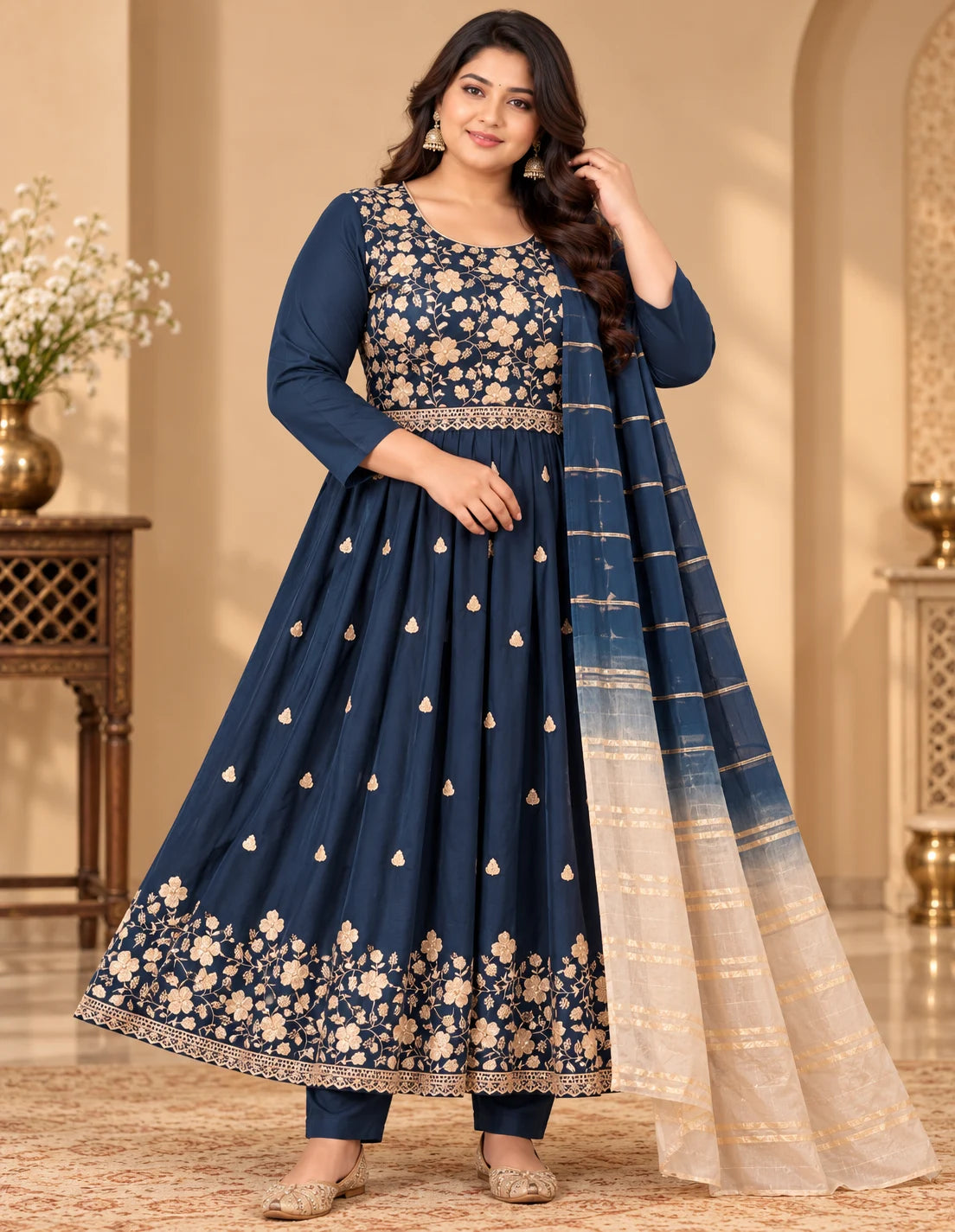 Party wear stone work  3pcs set