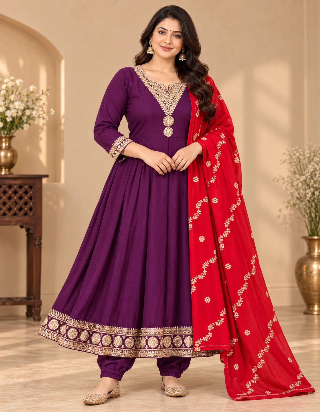 Kali Model Vizhitra Silk 3pcs Set