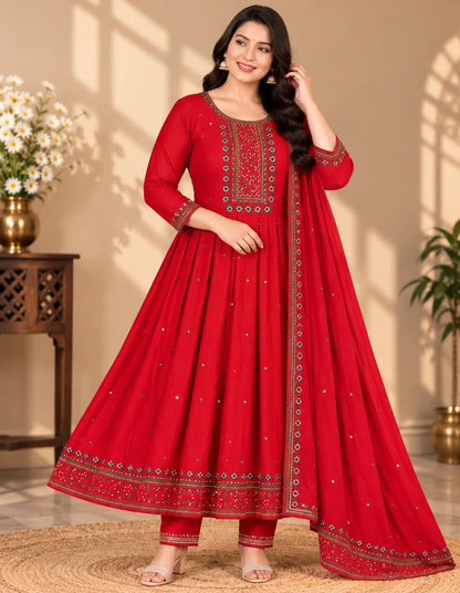 Kali Model Vizhitra Silk 3pcs Set