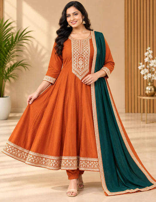 Blooming Vichithra Silk 3-Pcs Set