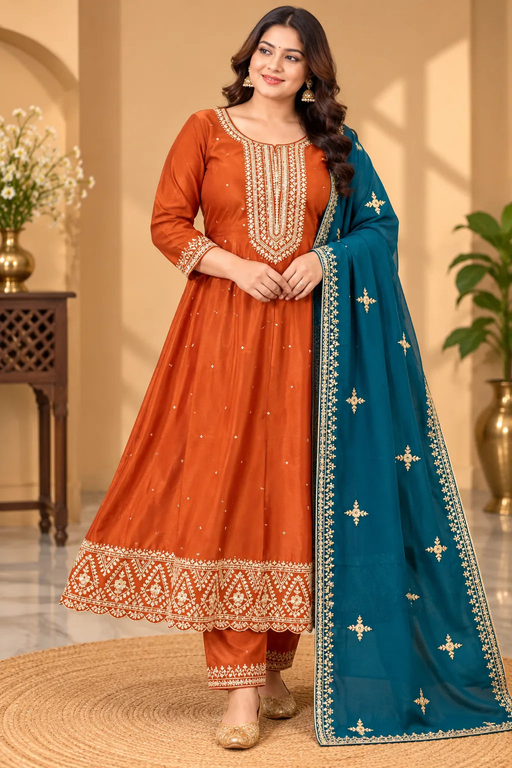 Blooming Vichithra Silk 3pcs Set