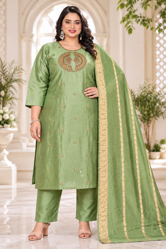 Plus Size Vertican Silk 3pcs Set