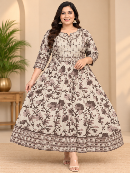 Plus Size Jaipur Umbrella Cotton