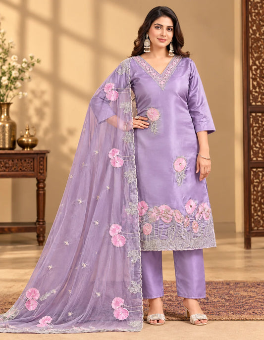 Glass silk 3pcs Set Heavy Sequence Work