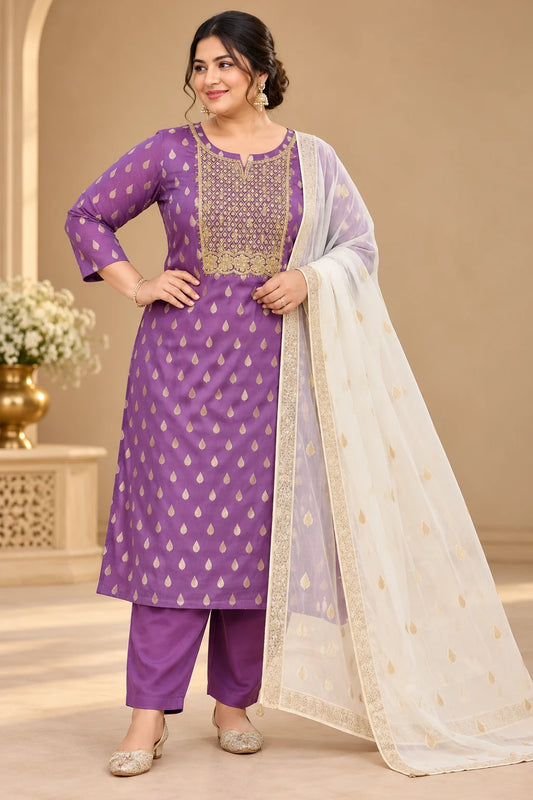 Banarasi Silk Jackaurd 3pcs Set