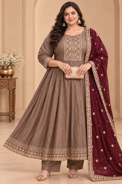 Plus Size Kalimodel Vizhitra Silk 3pcs Set