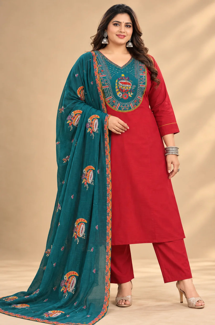 Plus Size Heavy Silk Cotton 3pcs Set