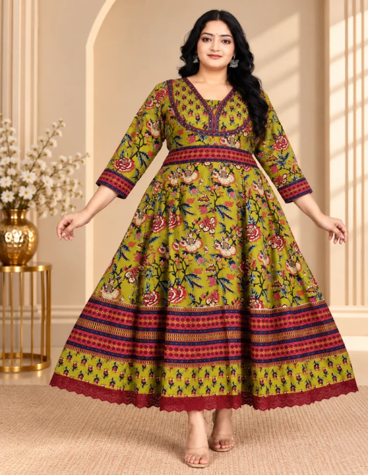 Plus Size Jaipur Umbrella Patchwork