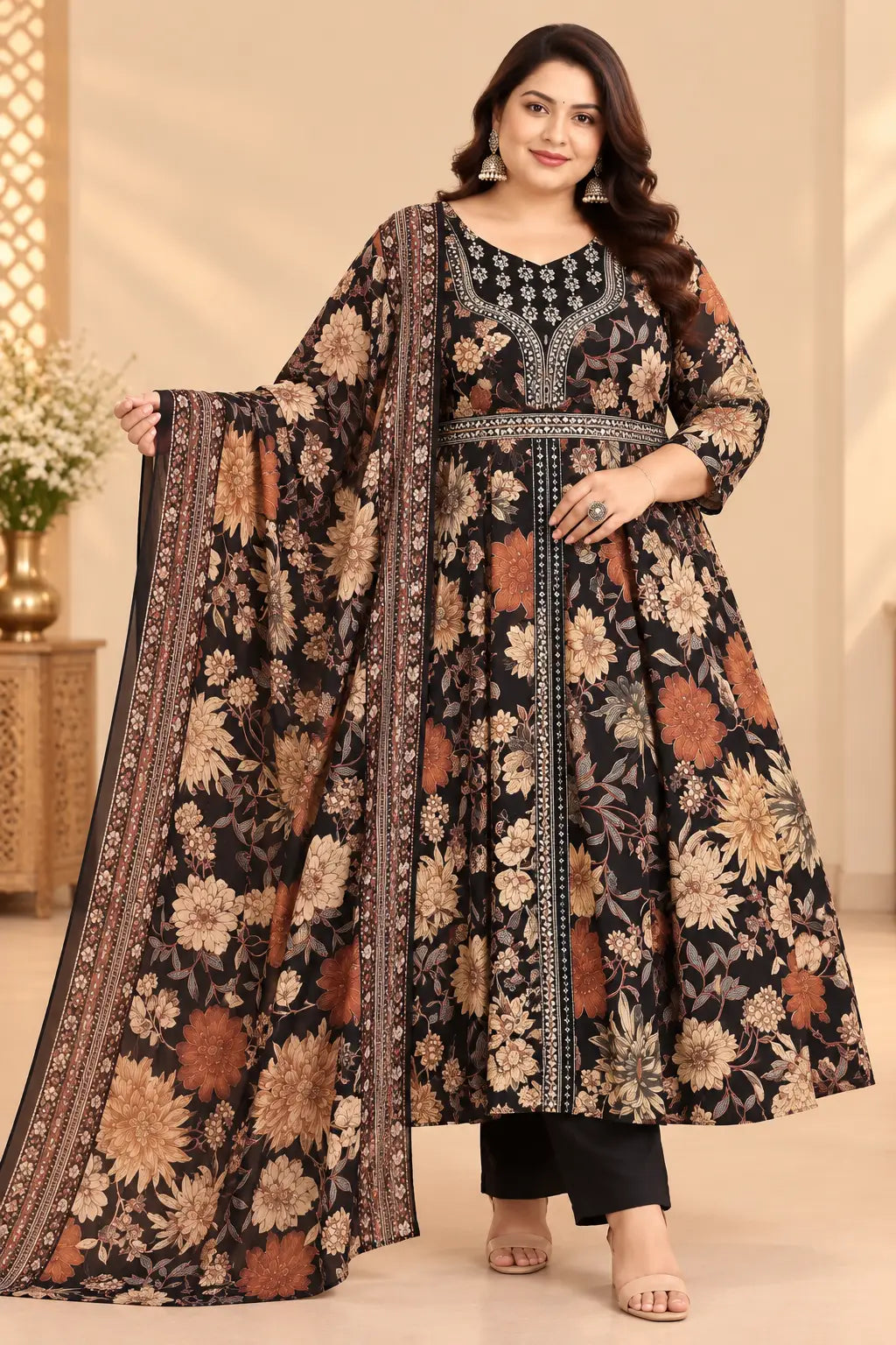 Plus Size Jaipur Cotton 2pcs Set Patch Work