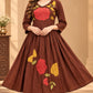 Mul Mul Cotton Flower Design Anarkali