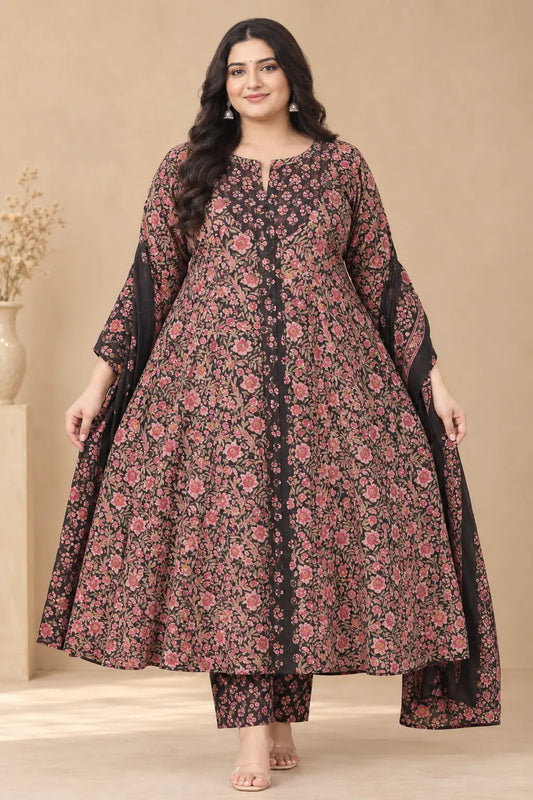 Plus Size Jaipur Umbrella Centre Slit 3pcs Set