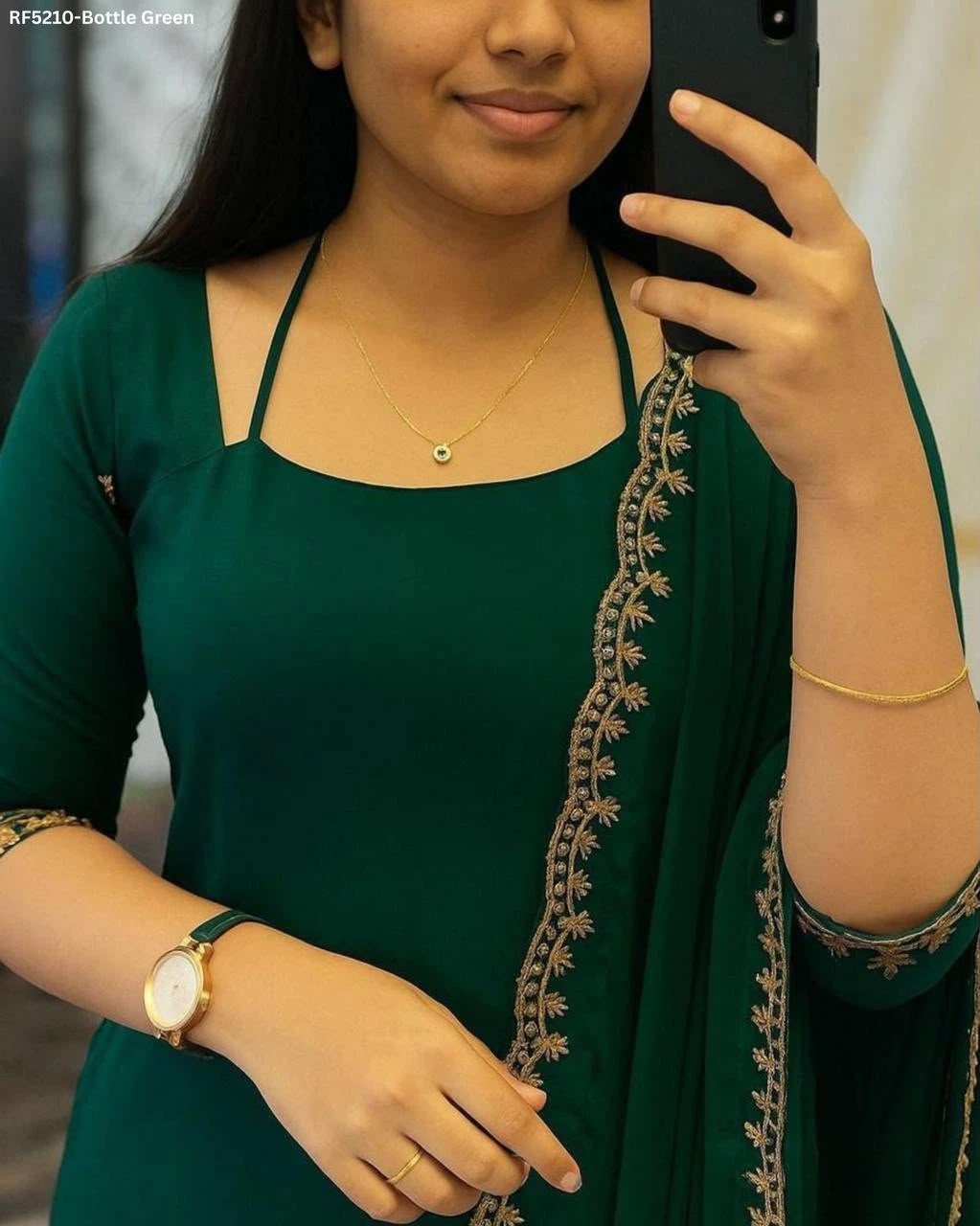 Georget Side Open Tops And Dupatta